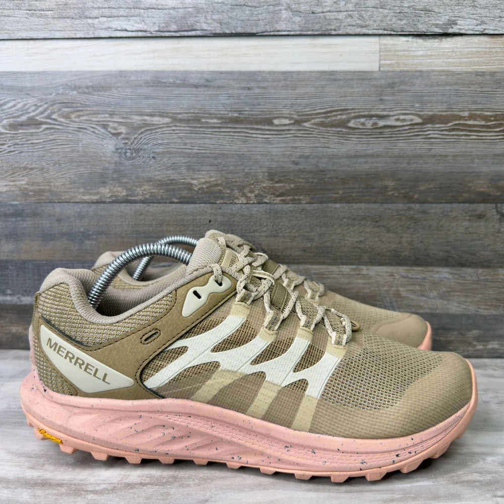 Merrell Antora 3 Womens Size 11 Trail Running Shoes Tan Peach J068206